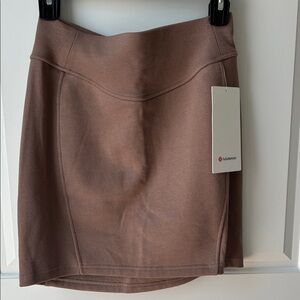 Lululemon Scuba HR Taupe Mini Skirt-Small